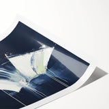 Geometric Abstract Wall Decor – Navy Minimalist Modern Canvas Art