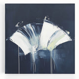 Geometric Abstract Wall Decor – Navy Minimalist Modern Canvas Art