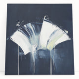 Geometric Abstract Wall Decor – Navy Minimalist Modern Canvas Art