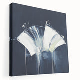 Geometric Abstract Wall Decor – Navy Minimalist Modern Canvas Art