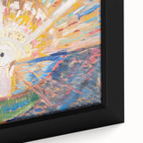 Expressionist Art: Radiant Sunburst Landscape with Vibrant Colors