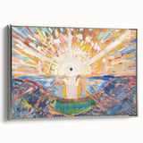 Expressionist Art: Radiant Sunburst Landscape with Vibrant Colors