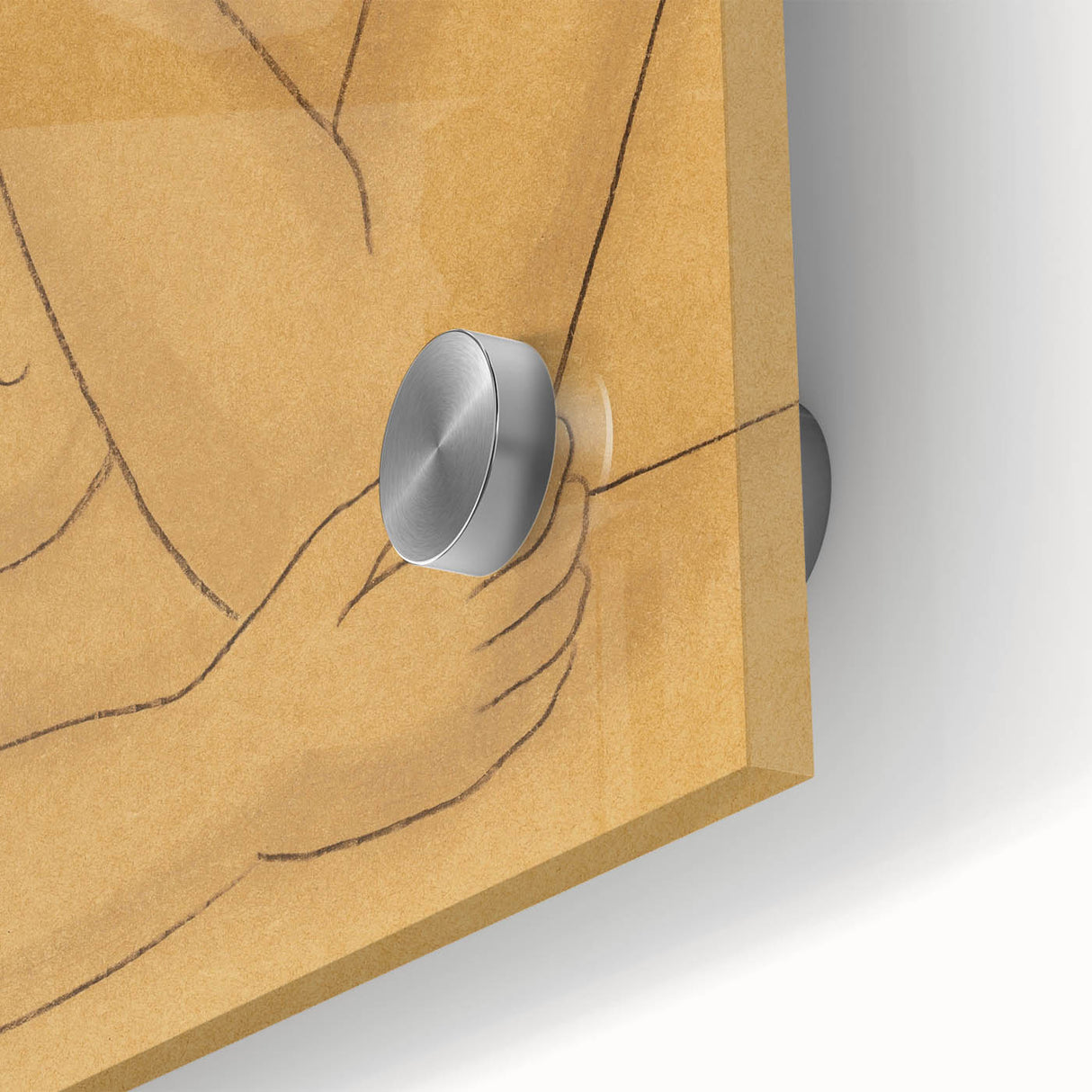 Minimalist Figurative Wall Art - "Seated" by Mikulas Galanda in Warm Tones