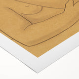 Minimalist Figurative Wall Art - "Seated" by Mikulas Galanda in Warm Tones