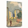 Detailed Art Realism: Abstract Urban Pedestrian Scene Realism Canvas Print