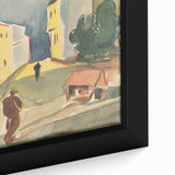 Detailed Art Realism: Abstract Urban Pedestrian Scene Realism Canvas Print