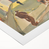 Detailed Art Realism: Abstract Urban Pedestrian Scene Realism Canvas Print