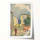 Detailed Art Realism: Abstract Urban Pedestrian Scene Realism Canvas Print