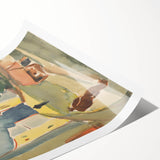 Detailed Art Realism: Abstract Urban Pedestrian Scene Realism Canvas Print