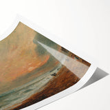 Romanticism Art: Hove Beach by Constable - Seascape Canvas Print