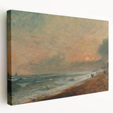 Romanticism Art: Hove Beach by Constable - Seascape Canvas Print