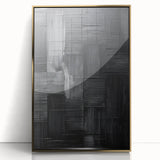 Framed Dining Room Prints – Black Textured Abstract Wall Décor