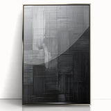 Framed Dining Room Prints – Black Textured Abstract Wall Décor