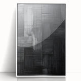 Framed Dining Room Prints – Black Textured Abstract Wall Décor