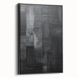 Framed Dining Room Prints – Black Textured Abstract Wall Décor