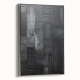 Framed Dining Room Prints – Black Textured Abstract Wall Décor