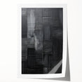 Framed Dining Room Prints – Black Textured Abstract Wall Décor