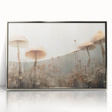 Mushroom Forest Living Room Wall Art - Nature-Inspired Canvas