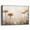 Mushroom Forest Living Room Wall Art - Nature-Inspired Canvas