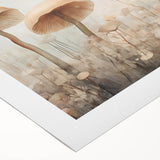 Mushroom Forest Living Room Wall Art - Nature-Inspired Canvas