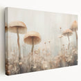 Mushroom Forest Living Room Wall Art - Nature-Inspired Canvas