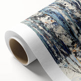 Vibrant abstract floral design on rolled canvas, showcasing rich colors and intricate patterns, ideal for enhancing home decor or art collection.
