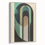 Framed abstract minimalist wall art showcasing a sleek white canvas design, emphasizing clean lines and modern aesthetics, ideal for contemporary home decor.