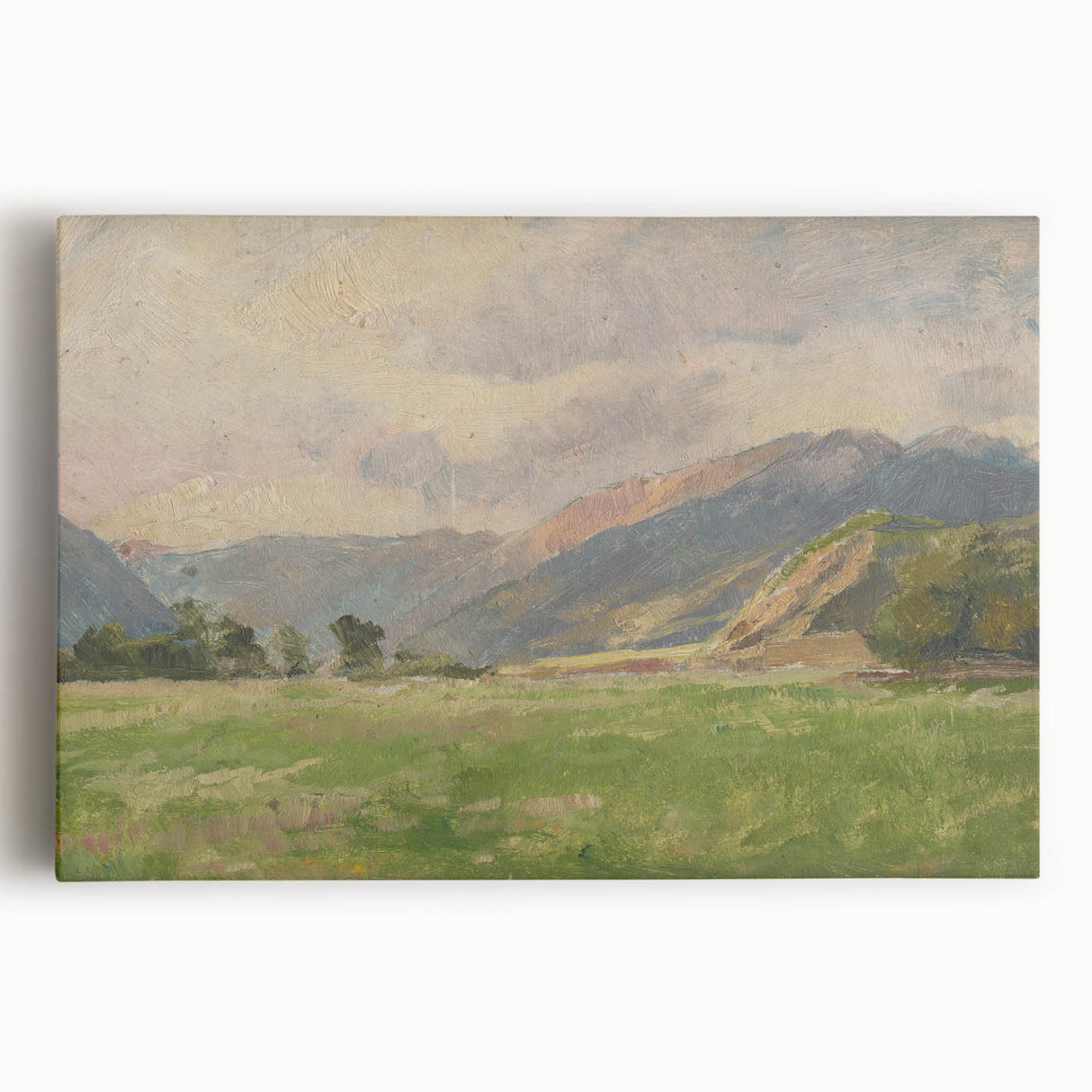 Mountain Meadow Impressionist Art - Lajos Csordák Landscape Print