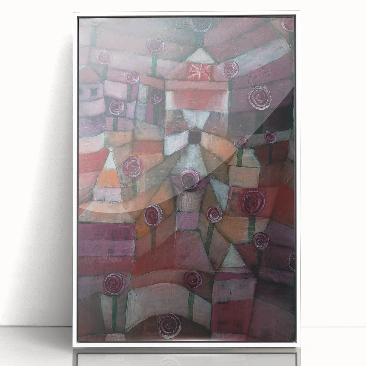 Abstract Garden Wall Art - "Rose Garden" by Paul Klee in Rich Tones