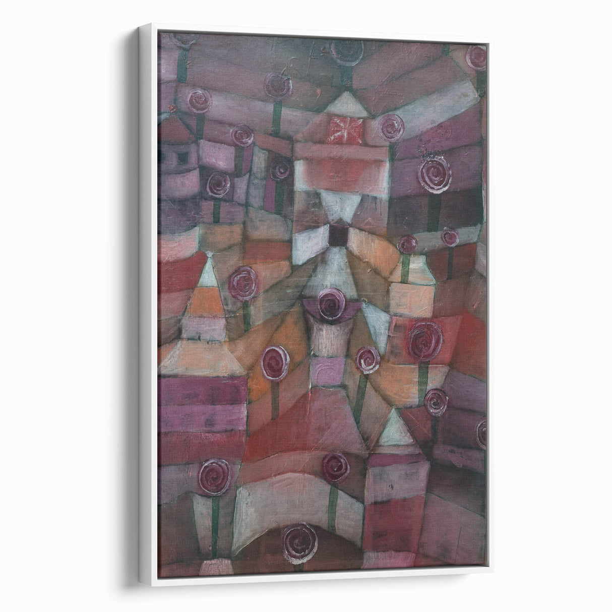 Abstract Garden Wall Art - "Rose Garden" by Paul Klee in Rich Tones