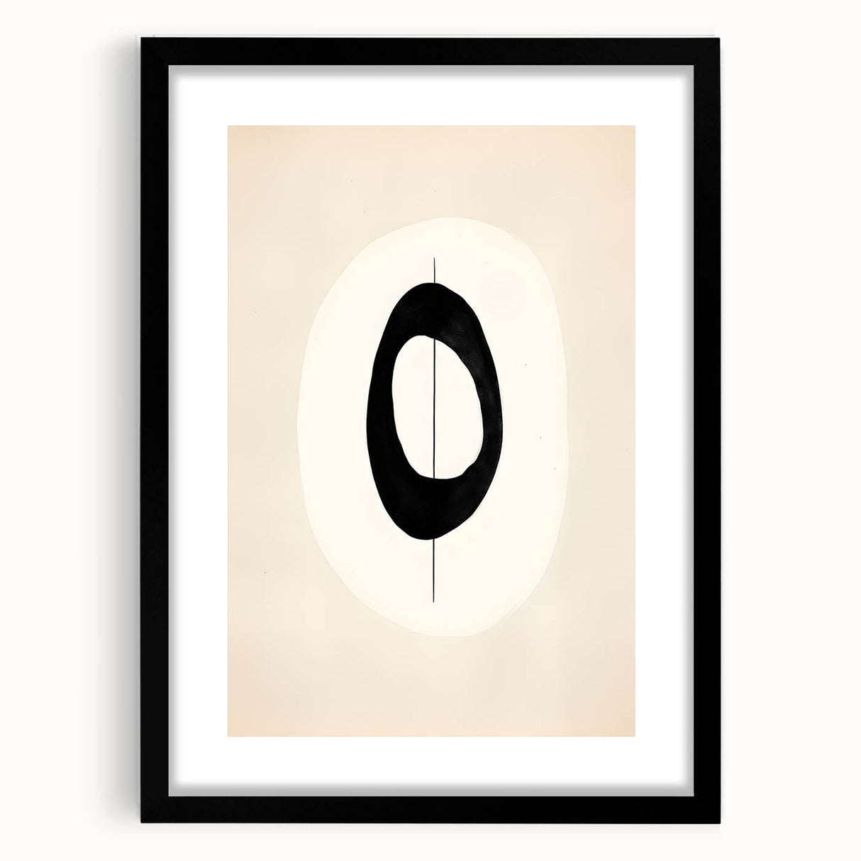 Canvas Art for Dining Area – Minimalist Black & White Abstract Print