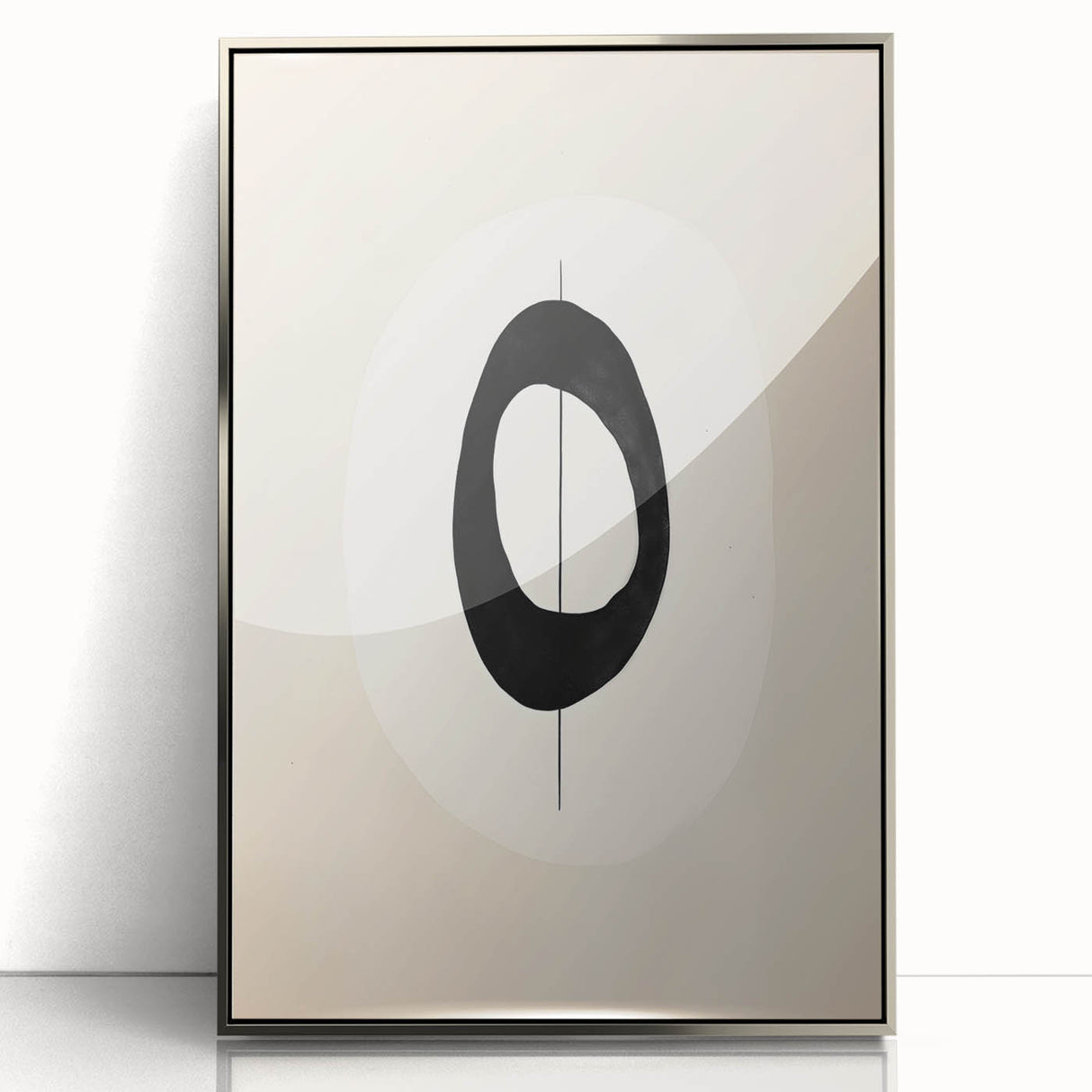 Canvas Art for Dining Area – Minimalist Black & White Abstract Print