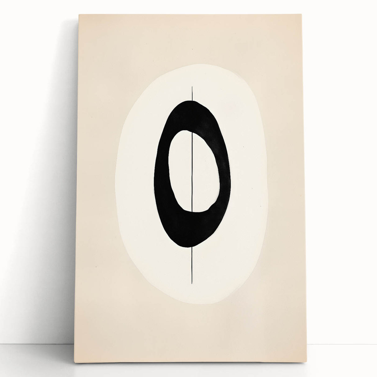 Canvas Art for Dining Area – Minimalist Black & White Abstract Print