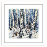 Abstract floral frame art with a white mat, showcasing vibrant colors and intricate designs, ideal for modern home decor or gallery display. Perfect for adding a touch of elegance to any space.