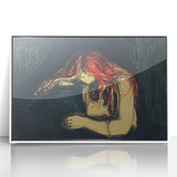 Expressionist Art: Emotional Abstract Portrait in Bold Red and Black