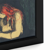 Expressionist Art: Emotional Abstract Portrait in Bold Red and Black