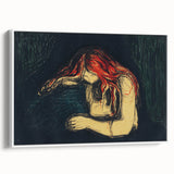 Expressionist Art: Emotional Abstract Portrait in Bold Red and Black