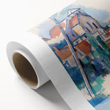 Modern Wall Art: Abstract Church Scene – Contemporary Minimalist Decor