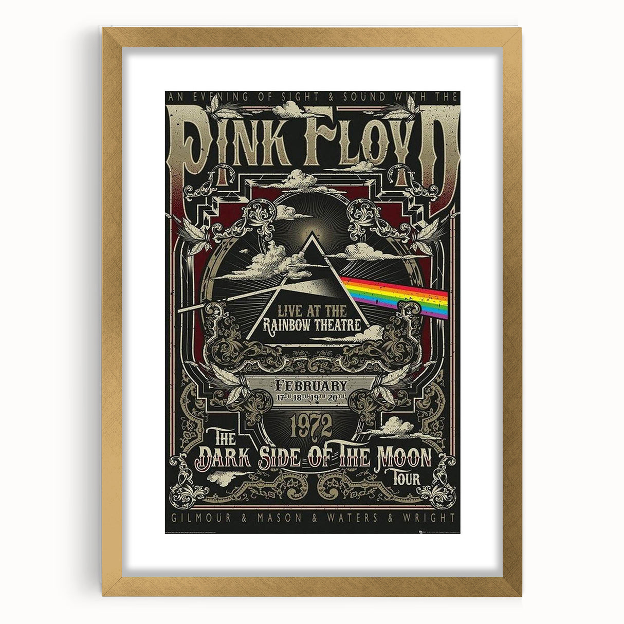 Pink Floyd Dark Side of the Moon Retro Wall Art Poster