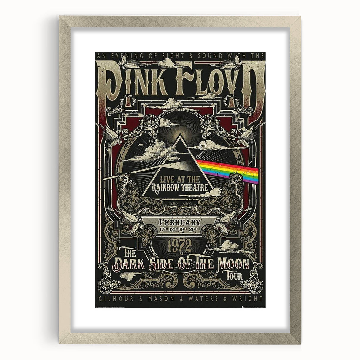 Pink Floyd Dark Side of the Moon Retro Wall Art Poster