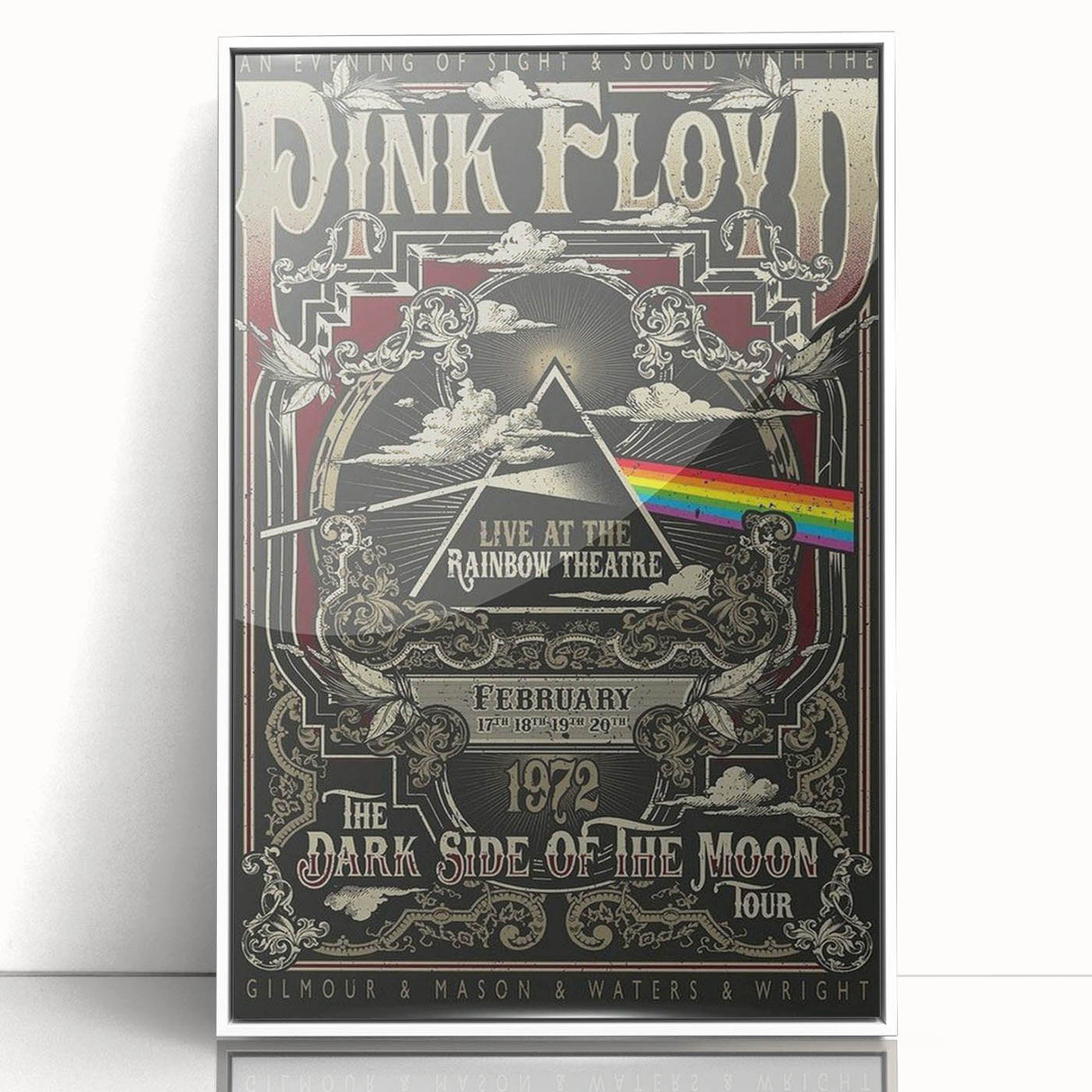 Pink Floyd Dark Side of the Moon Retro Wall Art Poster