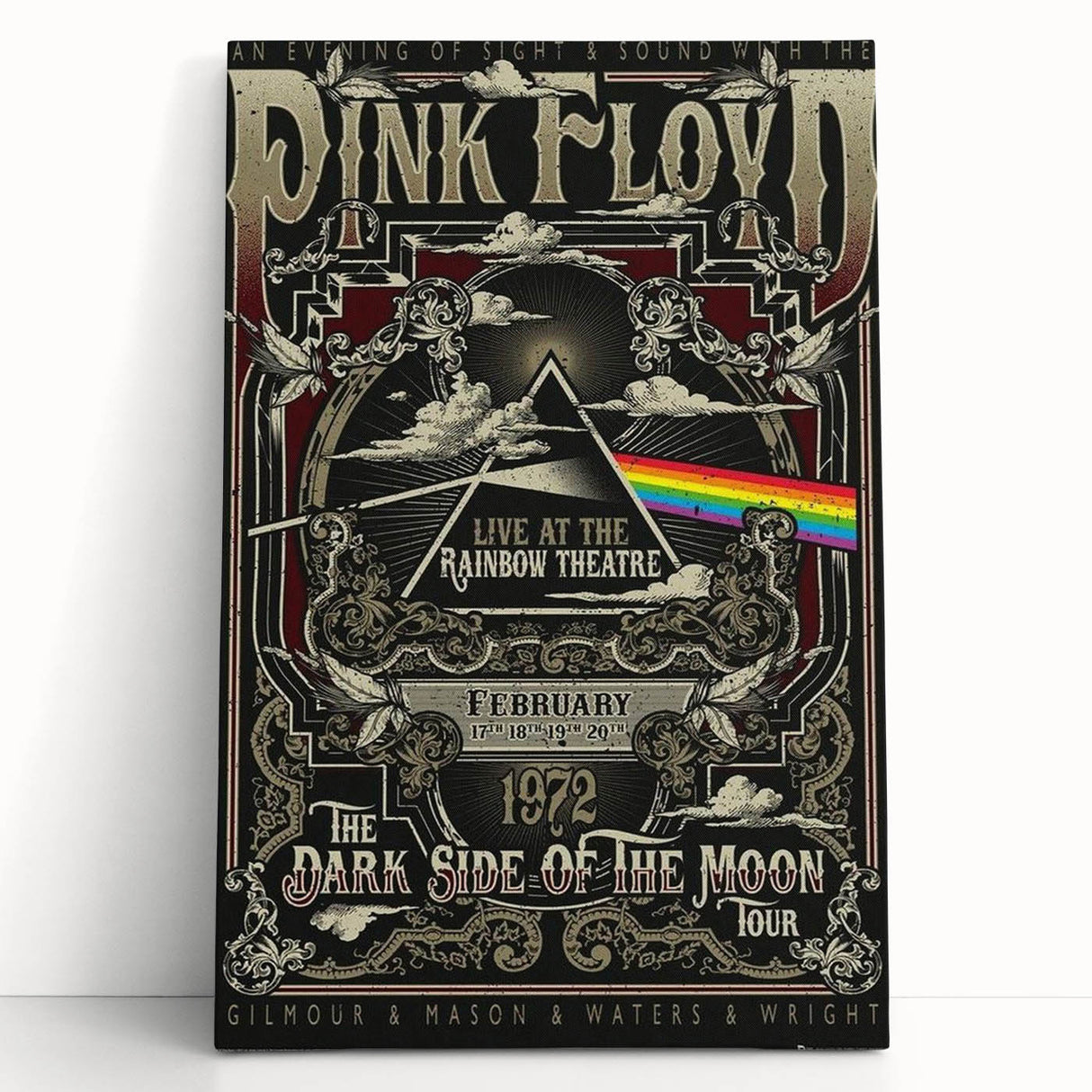 Pink Floyd Dark Side of the Moon Retro Wall Art Poster