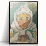 Realism Art Print: Expressive Villager Portrait Realism Canvas Wall Art
