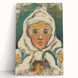 Realism Art Print: Expressive Villager Portrait Realism Canvas Wall Art