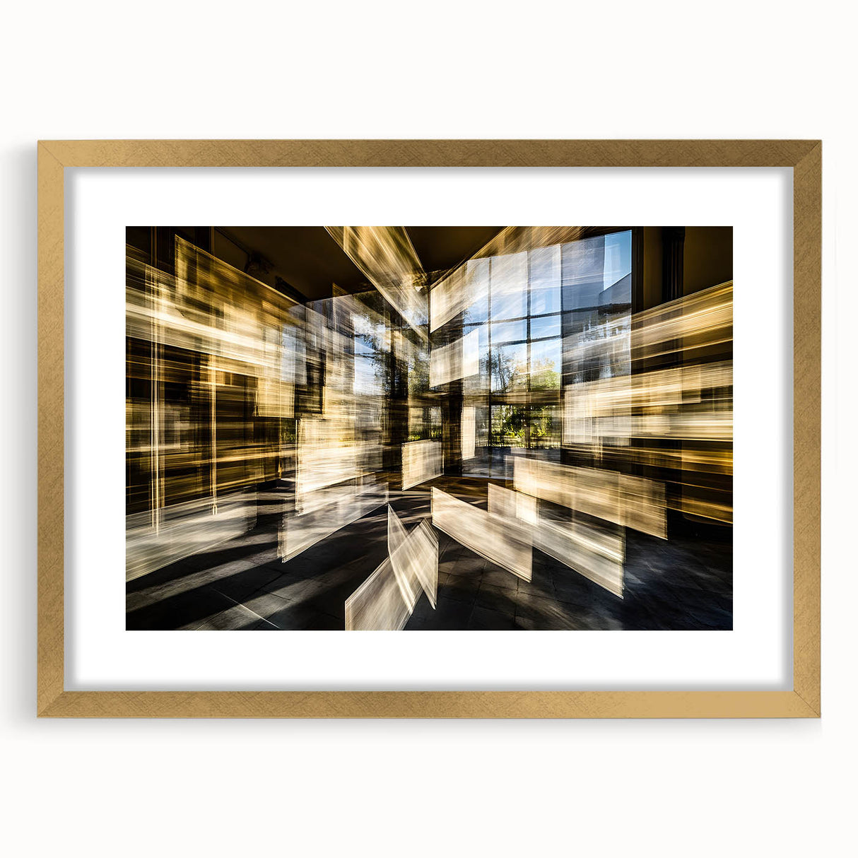 Architectural Burst – Modern Dynamic Abstract Motion Wall Art