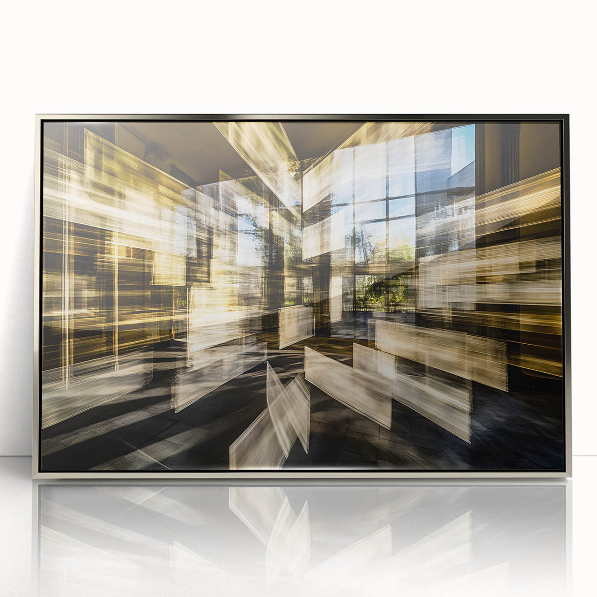 Architectural Burst – Modern Dynamic Abstract Motion Wall Art