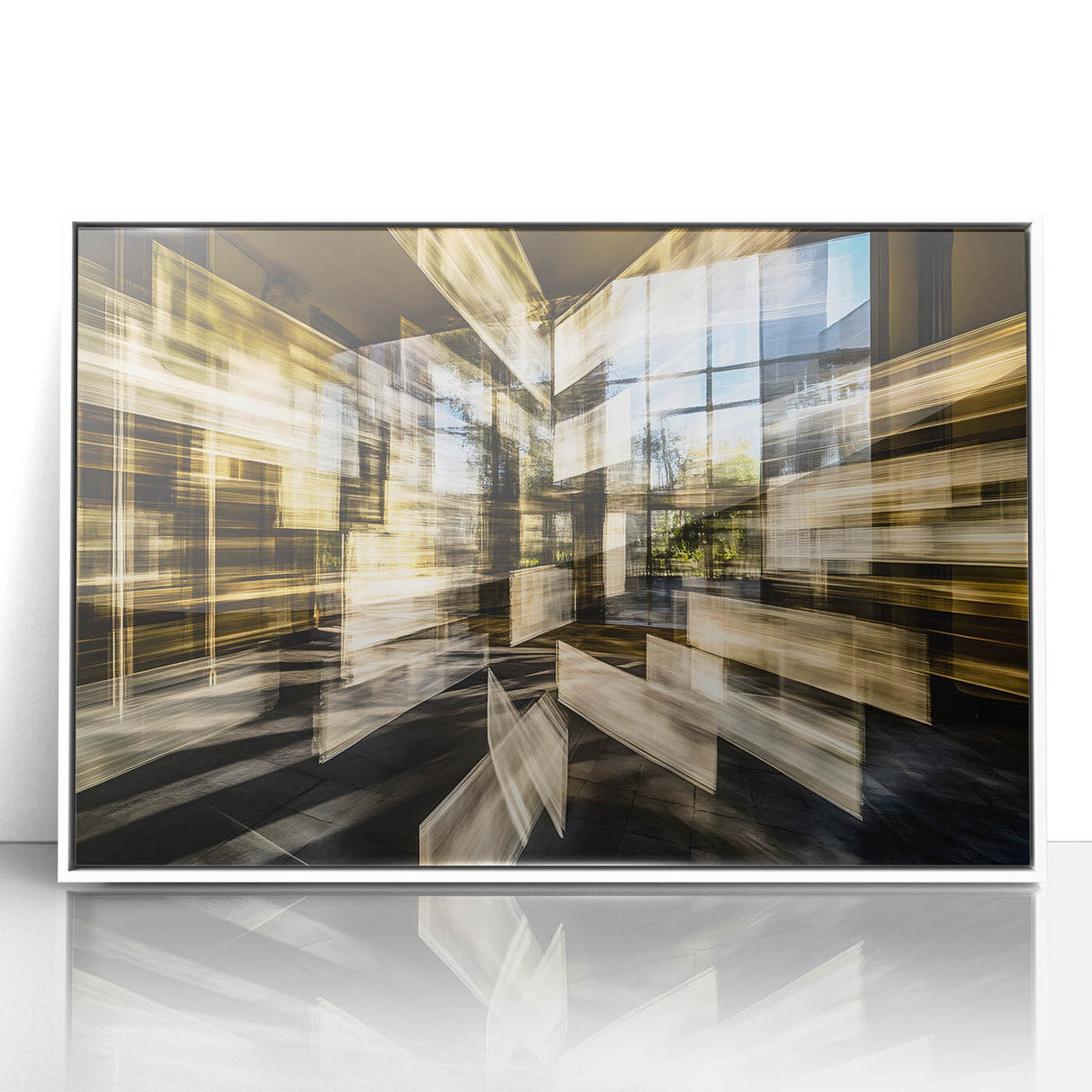 Architectural Burst – Modern Dynamic Abstract Motion Wall Art