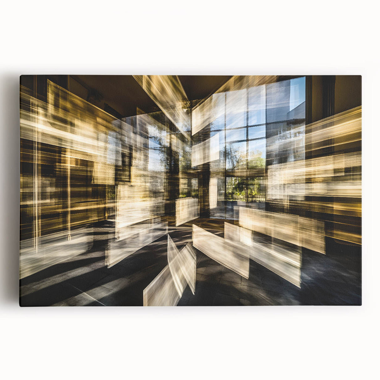 Architectural Burst – Modern Dynamic Abstract Motion Wall Art