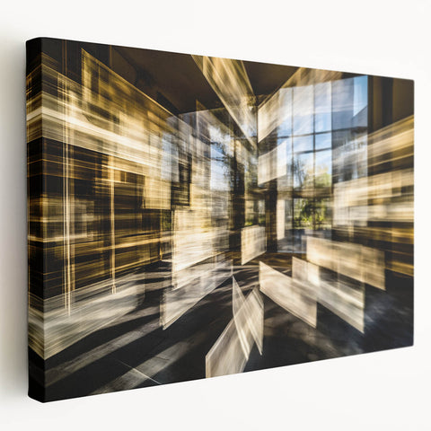 Architectural Burst – Modern Dynamic Abstract Motion Wall Art