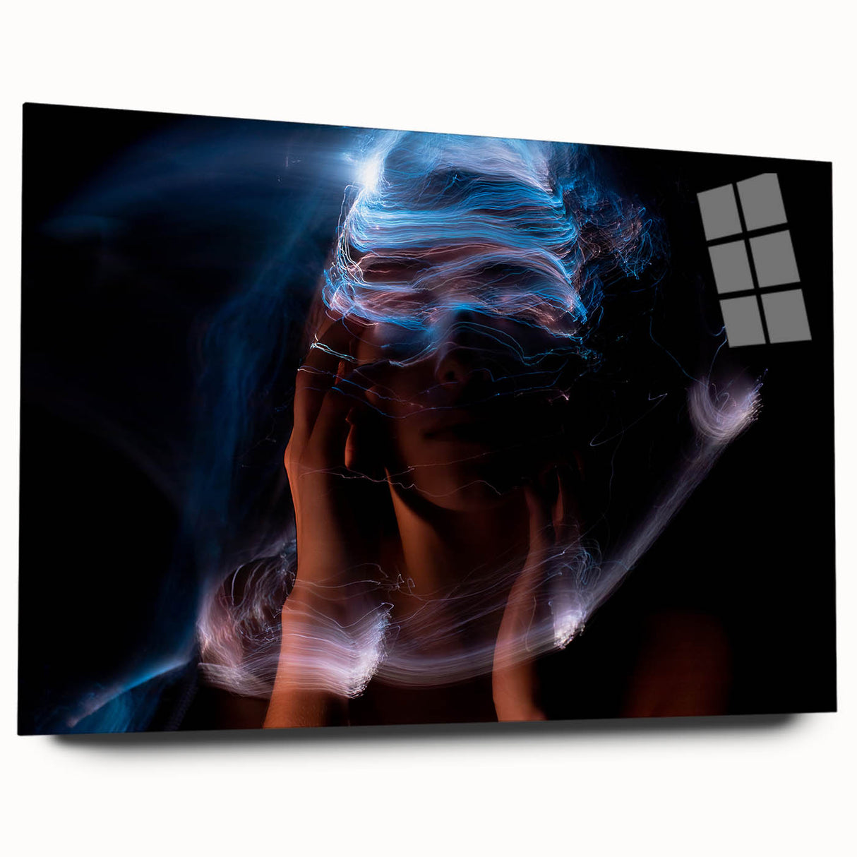 Electric Stillness – Emotive Photography with Dynamic Abstract Art